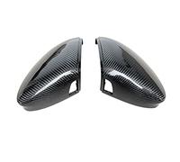 Vuzmode Car Rearview Mirror Cover Shell, for VW, MK8, for Golf, 8 VIII 2020 2021 Car Side Mirror Covers Caps ABS Black Cubierta para Espejo retrovisor de Coche(with Side Assist Carbon Fiber)