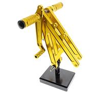 Vuzmode CNC aleación de aluminio motocicleta reposapiés pedal clavija trasera juego trasero, for RS125 GP125 RS 125 GP 1995-2013 Pedal de freno trasero de motocicleta(Gold)
