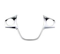 Vuzmode Cubierta embellecedora Adhesiva for Volante de Coche, for Ford, for Focus 3 Mk3 2012 2013 2014, for Kuga 2013 2014 2015 Accesorios Etiqueta engomada del Volante del vehículo(Silver)