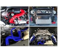 Vuzmode Entrada de aire, for Fiat, Uno, Turbo 1.4 MK2 1989-2005 entrada silicona a AirBox Conector Piezas manguera Tubo Tubo de aire de repuesto para motor(BLACK Red)