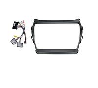 Vuzmode Fascia Coche 9 Pulgadas 2Din, para Hyundai IX45 Santa FE 2015-2018, Marco DVD Double DIN Panel estéreo Bisel del Panel de Control del Tablero(Frame canbus Cable)