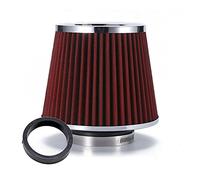 Vuzmode Filtro de aire for automóvil 2,5/2,75/3 pulgadas, filtros ventilación alto rendimiento, admisión frío universal, flujo, 65 mm, 70, 76 Filtro de aire para coche(65MM RED)