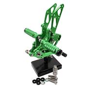 Vuzmode For, for ABS 2011-2020 2015 2014 2013 CNC Aleación de aluminio Reposapiés motocicleta Pedal reposapiés Juego trasero Pedal de freno trasero de motocicleta(Green)