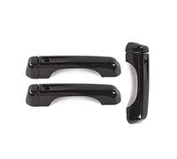 Vuzmode For Jeep, for Wrangler JL 2018+ ABS manija de puerta trasera exterior pegatina cubierta embellecedora Cubierta de la manija de la puerta exterior del coche(A Carbon Fiber Grain)