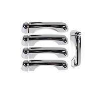 Vuzmode For Jeep, for Wrangler JL 2018+ ABS manija de puerta trasera exterior pegatina cubierta embellecedora Cubierta de la manija de la puerta exterior del coche(B Chrome)