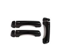 Vuzmode For Jeep, for Wrangler JL 2018+ ABS manija de puerta trasera exterior pegatina cubierta embellecedora Cubierta de la manija de la puerta exterior del coche(A Black)