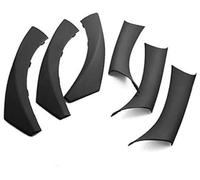 Vuzmode for, Serie 3 E90 E91 318 320 325 LHD Car Styling Panel de Puerta Cubiertas manija Agarre Ajuste Protector reposabrazos Cubierta de agarre interior de puerta de automóvil(Schwarz)