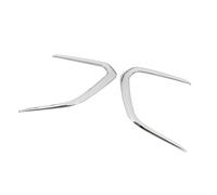 Vuzmode For TOYOTA, for, Sedán 2019-2021, luz antiniebla delantera, marco de anillo lámpara, pegatina embellecedora fibra carbono negra, plata mate Alerón de ventana trasera de coche(Style C)