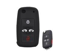 Vuzmode Funda de Silicona for Llave de 4 Botones, Carcasa Protectora for Llavero sin Llave, for VW, Multivan, Sharan, Caravelle, Transporter, Caddy, Seat y Alhambra Estuche para Llaves de Coche