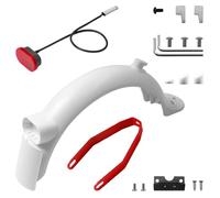 Vuzmode Guardabarros trasero for patinete eléctrico, accesorios compatibles, for Xiaomi, M365 Pro2 Mi3, repuestos esenciales, luz trasera Barrera trasera contra salpicaduras para scooter(White sets)