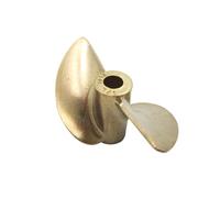 Vuzmode Hélice de 2 Palas for Barco a Control Remoto, hélice de 36/37/38/40/42/45mm, diámetro Interno de 2 Palas, 4mm, 4,76mm, Cobre, Izquierda y Derecha Hélice de Barco de Metal(42x4mm CCW)