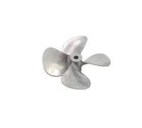 Vuzmode Hélice de 4 cuchillas de aleación de Zinc de 4x60mm, paleta de Metal de inmersión total, piezas de repuesto CW CCW, for barco de carga de barco remolcador de cebo de pesca RC Hélice de barco d