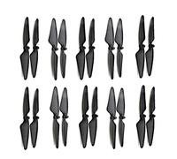 Vuzmode Hélices de hélice CW + 10 Uds CCW, ., for HUBSAN H501S X4 / H501C MJX B3 Recambio cuadrirrotor RC Hélice de Dos Palas de 9 Pulgadas para Drones(Schwarz)
