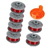 Vuzmode Hilo de bobina for desbrozadora Gardena 5364-20, 1,6 mm x 6,1 m. Hilo de bobina for desbrozadora Gardena Turbo SmallCut 2401 con funda, for 05328-20 (6 bobinas + 1 funda). Carrete de cortacésp