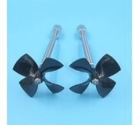 Vuzmode Integración del eje de transmisión del motor 895 Acero inoxidable Hélice de 4 palas de 80 mm Eje circular Izquierda Derecha Integración del eje de transmisión de 5 mm Hélice de barco de metal(