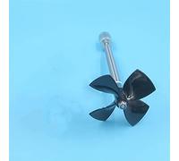 Vuzmode Integración del eje de transmisión del motor 895 Acero inoxidable Hélice de 4 palas de 80 mm Eje circular Izquierda Derecha Integración del eje de transmisión de 5 mm Hélice de barco de metal(