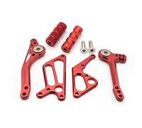 Vuzmode Juego trasero de pedales reposapiés for motocicleta, accesorios traseros, for Ducati, for Monster 696 2008-2014 2013, aleación aluminio CNC Pedal de freno trasero de motocicleta(Rot)
