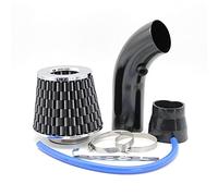 Vuzmode Kit de admisión aire frío universal Turbo con filtro, manguera goma for automóvil 76 mm, tubo sobrealimentador inducción alta potencia Filtro de aire para coche(Carbon)