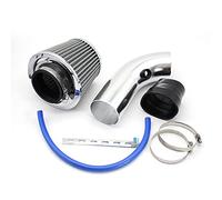 Vuzmode Kit de admisión aire frío universal Turbo con filtro, manguera goma for automóvil 76 mm, tubo sobrealimentador inducción alta potencia Filtro de aire para coche(Silver)