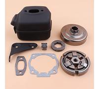 Vuzmode Kit de juntas llanta rueda dentada tambor embrague, silenciador escape 3 8, for Husqvarna, 51 55, Rancher, repuestos for sierras cadena Kit de embrague para cortacésped
