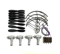 Vuzmode Kit de Piezas cuadricóptero RC Plegable, Motor Brazo, Motores, hélices, Protector Cuchilla, for LSRC Mini Drone WiFi FPV S66 RC Hélice de Dos Palas de 9 Pulgadas para Drones(Navy Blue)