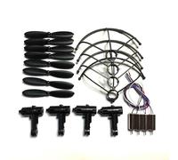 Vuzmode Kit de Piezas cuadricóptero RC Plegable, Motor Brazo, Motores, hélices, Protector Cuchilla, for LSRC Mini Drone WiFi FPV S66 RC Hélice de Dos Palas de 9 Pulgadas para Drones(Schwarz)