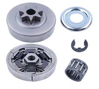 Vuzmode Kit de rodamiento piñón tambor embrague 3/8 "7T, for motosierra STIHL, MS391 MS311 1138 160 2010 W, arandela con cojinete aguja, clip E Kit de embrague para cortacésped