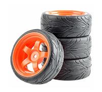 Vuzmode Llantas de carreras planas, llantas for HSP, HPI, coches carretera RC 1:10 6030-6084 Coche de juguete todoterreno con ruedas de goma(6030R-6084)