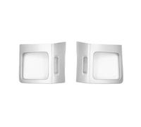 Vuzmode Marco decorativo de acero inoxidable for salida de aire acondicionado, for Toyota, Land Cruiser, Prado J120, Lexus, GX460 03-09 Accesorio para ventilación de coche(Side covers 2pcs)