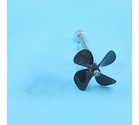 Vuzmode Motor Propeller775 de 4 aspas, Eje de transmisión de Acero Inoxidable, integración Izquierda Derecha, 10cm/13cm/15cm/20cm, hélice de 4 aspas, Barco de Cebo Hélice de Barco de Metal(25cm CW)
