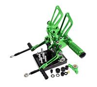 Vuzmode Pedales de reposapiés traseros aluminio ajustables for motocicleta, for Ducati, for 1098/s 1098s 2007-2008 1198 2009-2011 Pedal de freno trasero de motocicleta(Green)