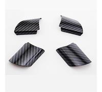 Vuzmode Pegatinas embellecedoras de la Cubierta del Panel de Botones del Volante, Fibra de Carbono, for Ford, Focus 2 MK2 2005-2011 Calcomanía Decorativa para Volante(Carbon fiber4pc)