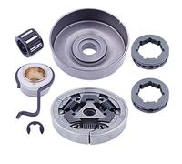 Vuzmode Piñón de tambor embrague 3/8 ", for STIHL, MS361 MS440 MS461 MS460 044 046 1128 007 1000 W, rodamiento agujas con clip electrónico Kit de embrague para cortacésped
