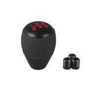 Vuzmode Pomo de cambio de marchas for coche Superb, con adaptador M8, M10 y M12, universal, de aluminio, de cuero Perilla de cambio de marchas(Schwarz)