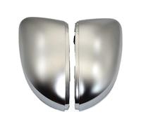 Vuzmode Rearview Mirror Cover Cap, for VW, for Polo, 6R 6C Case Full Chrome Matt Finish Door Wing Mirror Shell Housing Cubierta para Espejo retrovisor de Coche