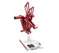 Vuzmode Reposapiés trasero de motocicleta aleación aluminio CNC, for CBR150 CBR125 CBR 125 150 2011-2015 Juego clavija pedal Pedal de freno trasero de motocicleta(Rot)