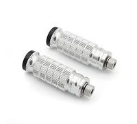 Vuzmode Reposapiés traseros for motocicleta de 8 mm, reposapiés, pedal, for, for ajuste modificada CNC aluminio Pedal de freno trasero de motocicleta(Silver)