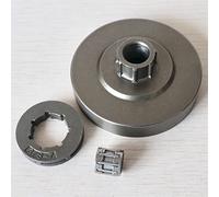 Vuzmode Tambor de embrague motosierra 3800 con rodamiento aguja borde piñón 3 8 7 dientes Kit de embrague para cortacésped