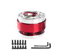 Vuzmode Volante de carreras aluminio Universal, adaptador cubo liberación rápida a presión, Kit Boss, volante deportivo for coche Cubo del volante(Rot)