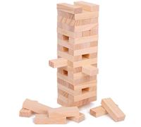 VUZUCOSH Torre apilable de madera para ocio en casa, juego de apilamiento de tablero de madera, juegos de patio exterior, juego de apilamiento de madera, juguete nocturno, regalos para adultos y