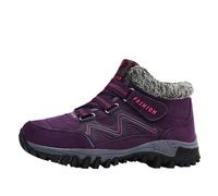 VVAULT Botas de nieve para mujer, térmicas, informales, con forro de piel, para senderismo, camping, escalada, correr, caminar, impermeables, de ajuste ancho, correa ajustable, ortopédicas, para patio