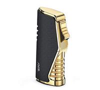 VVAY Gas Mechero Soplete de Gas Butano Recarga 3 Jet Llamas Encendedor para Puros (Vendido sin Gas)