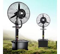 VVentilador Nebulizador Industrial De Pie 3 Velocidades Ventilador De Pedestal Para Patio Exterior Con Pulverizador Fan Grande De Pie Oscilante Para Garaje Fábrica Taller(65cm/25.6in)