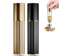 VVGAOGES 10 ML Atomizador Perfume Recargable,Mini Spray de Perfume,Portátil Botella de Perfume,Botella Vacío Pulverizador para Viajes (Negro&Oro)