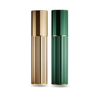 VVGAOGES Atomizador Perfume Recargable,Mini Spray de Perfume,Portátil Botella de Perfume,Botella Vacío Pulverizador para Viajes 5ml (Oro/Verde)