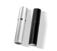 VVGAOGES Atomizador Perfume Recargable,Mini Spray de Perfume,Portátil Botella de Perfume,Botella Vacío Pulverizador para Viajes 5ml (Black&Silver)