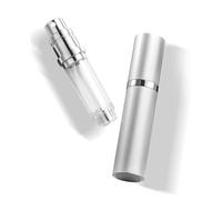 VVGAOGES Atomizador Perfume Recargable,Mini Spray de Perfume,Portátil Botella de Perfume,Botella Vacío Pulverizador para Viajes 5ml (Silver)