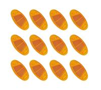 VVHFXD Paquete de 12 radios Ojos de Gato, reflectores de Bicicleta, reflectores de Ojo de Gato, mejoran la visión Nocturna, garantizan una conducción Segura, para Bicicleta, Amarillo