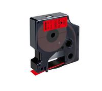 VVHKMSIL 10pcs 45013 Cinta D1 CASA COMPATIVA Cassette Cassette La Cinta Funciona con 45010 45016 45017 45018 para Etiqueta Administrador 160 280 Etiqueta Fabricante(Black on Red)