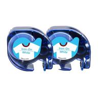 VVHKMSIL 2 Piezas de Hierro en la Etiqueta de la Ropa 18769 Compatible con Cintas LT de 12 mm 18769 Cintas de Tela para la máquina LT100H QX-50 2000 Etiqueta Maker(Blue on White)